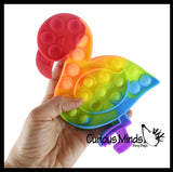 LAST CHANCE - LIMITED STOCK  - SALE - Flamingo Rainbow Colorful Bubble Pop Fidget Toy - Silicone Push Poke Bubble Wrap Fidget Toy - Press Bubbles to Pop the Bubbles Down Then Flip it over and Do it Again - Bubble Popper Sensory Stress Toy