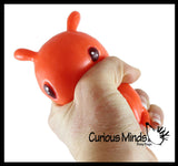 Flapjack Umbrella Octopus Cute Sea Creatures Stretchy and Squeezy Toy - Crunchy Bead Filled - Fidget Stress Ball