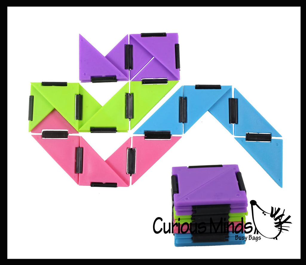Infinity Triangle - Magic Endless Folding Fidget Toy - Flip Over and Over - Bend and Fold Crazy Shapes Puzzle - ADD Anxiety