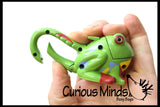 LAST CHANCE - LIMITED STOCK -CLEARNANCE - SALE - Light Up Frog Carabiner Keychain - Sensory Toy
