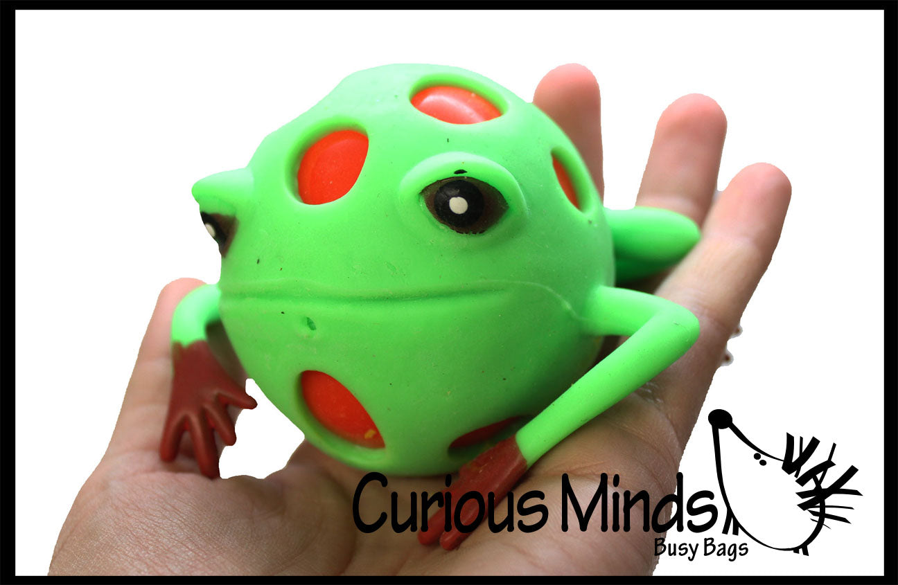 Squishy Frog Fidget Toy - Mesh Blob Stress Ball