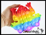 Cute Frog Rainbow Animal Theme Bubble Pop Game - Silicone Push Poke Bubble Wrap Fidget Toy - Press Bubbles to Pop - Bubble Popper Sensory Stress Toy