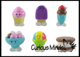 LAST CHANCE - LIMITED STOCK -  30 Different Food Mini Toy Figurines Replicas - Math Counters, Sorting or Alphabet Objects, Playsets, Dairy, Fruit, Fast Food, Frozen Treats