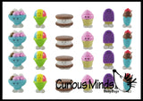 LAST CHANCE - LIMITED STOCK  - Cute Frozen Treats Food Figurines Replicas - Math Counters, Sorting or Alphabet Objects