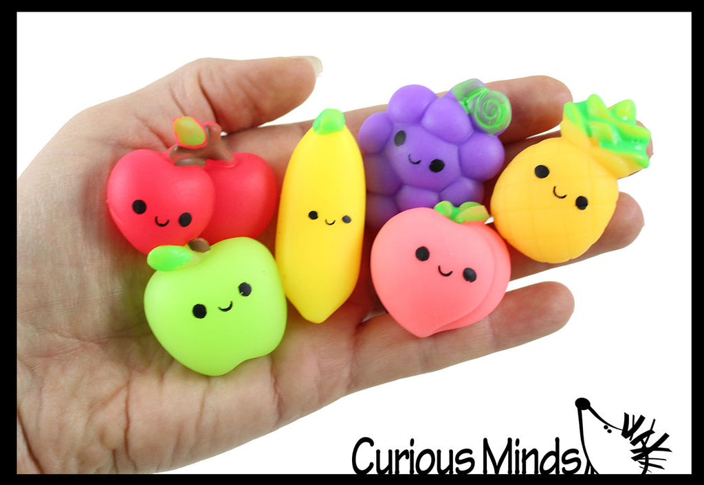 Fruit Mochi Squishy  - Adorable Cute Kawaii -  Cute Individually Wrapped Toys - Sensory, Stress, Fidget Party Favor Toy