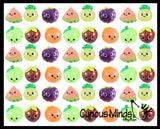 LAST CHANCE - LIMITED STOCK  - SALE - Glitter Small Fruit Thick Gel Filled Squeeze Stress Balls with Faces  -  Sensory, Stress, Fidget Toy - Pineapple, Strawberry, Orange, Watermelon, Apple, Grapes