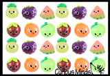 Glitter Small Fruit Thick Gel Filled Squeeze Stress Balls with Faces  -  Sensory, Stress, Fidget Toy - Pineapple, Strawberry, Orange, Watermelon, Apple, Grapes