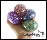BULK - WHOLESALE - SALE - Boxed Galaxy Glitter Water Bead Stress Ball - Squishy Gooey Squish Sensory Squeeze Balls