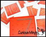 LAST CHANCE - LIMITED STOCK - SALE - Mini Geoboard (shape, alphabet and number cards available)