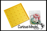 LAST CHANCE - LIMITED STOCK - SALE - Mini Geoboard (shape, alphabet and number cards available)