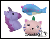 LAST CHANCE - LIMITED STOCK -  Girly Magical Theme Squishy Slow Rise Foam -  Scented Sensory, Stress, Fidget Toy - Unicorn, Narwhal, Cat, Diamond, Star, Rainbow