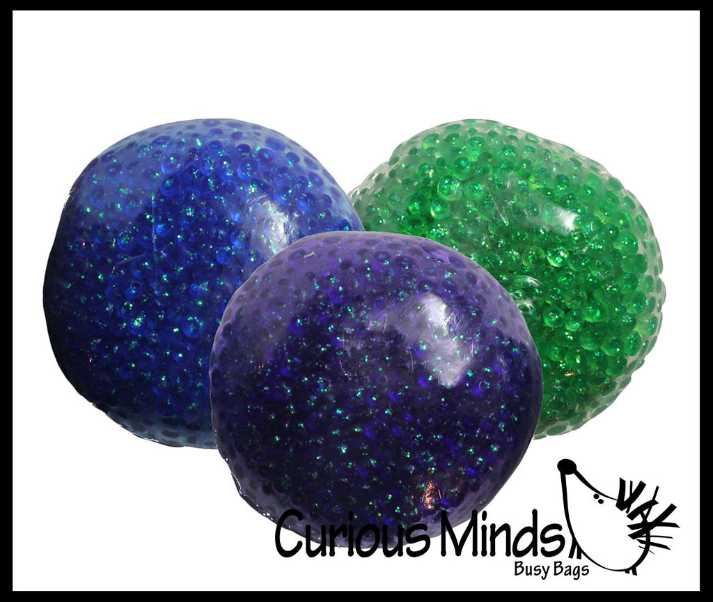 Crunchy Glitter Bead Sensory Ball - Fidget Toy
