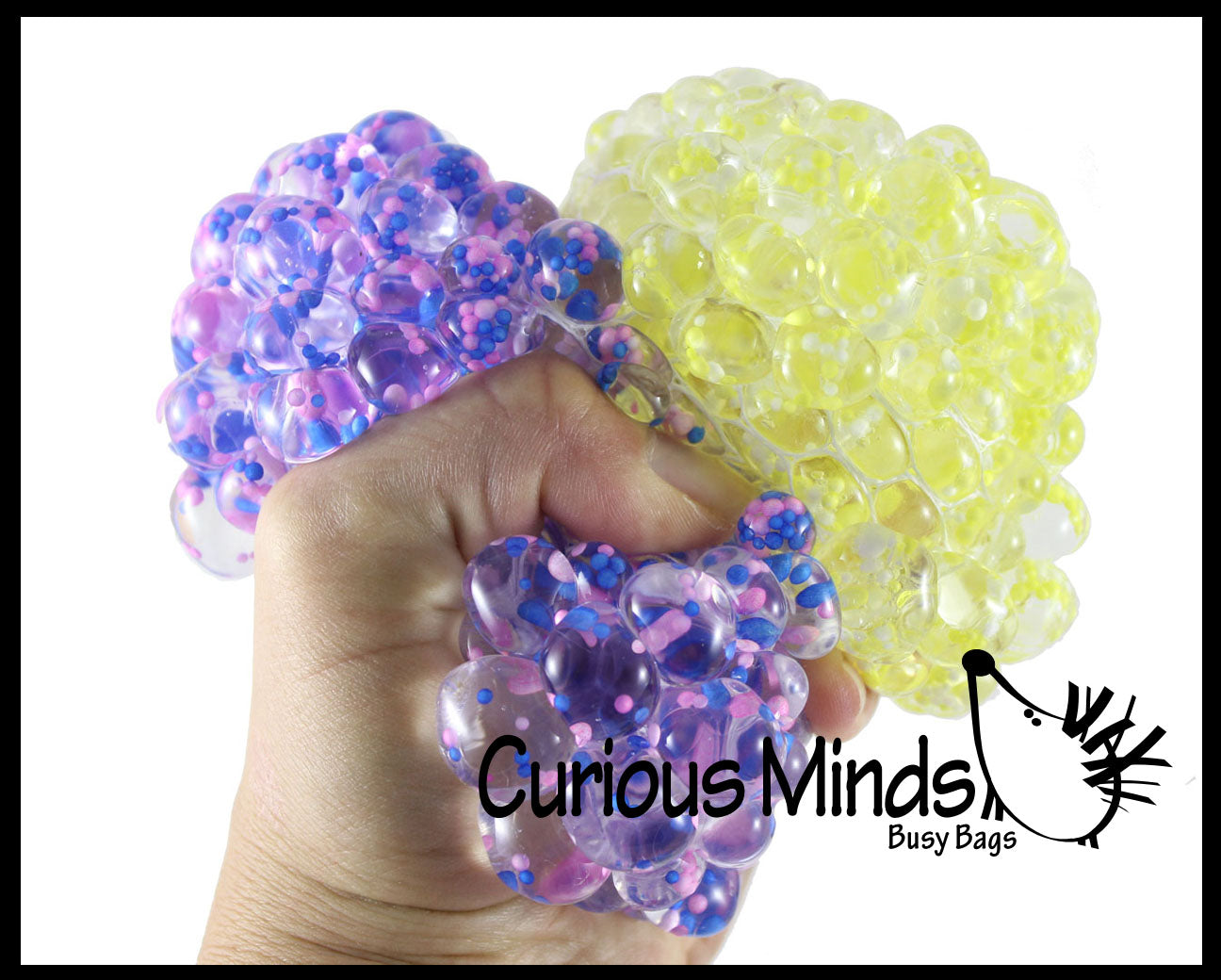 BULK WHOLESALE SALE Confetti Gel Filled Mesh Net Blob Ball