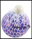 BULK - WHOLESALE -  SALE - Confetti Gel Filled Mesh Net Blob Ball - Squishy Fidget Ball