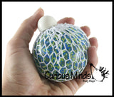 BULK - WHOLESALE -  SALE - Confetti Gel Filled Mesh Net Blob Ball - Squishy Fidget Ball