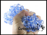 BULK - WHOLESALE -  SALE - Confetti Gel Filled Mesh Net Blob Ball - Squishy Fidget Ball