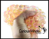 BULK - WHOLESALE -  SALE - Confetti Gel Filled Mesh Net Blob Ball - Squishy Fidget Ball