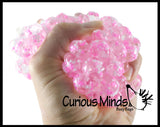 BULK - WHOLESALE -  SALE - Confetti Gel Filled Mesh Net Blob Ball - Squishy Fidget Ball