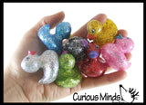 Small Glitter Rubber Ducks - Rubber Duckies - Cute Novelty Prize Reward Giveaway