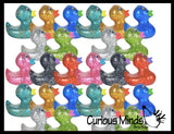Small Glitter Rubber Ducks - Rubber Duckies - Cute Novelty Prize Reward Giveaway