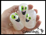 Glitter Gel Ghost Stress Balls - Sticky Ghosts Squeeze Fidget - Trick or Treat - Party Favors