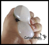 Glitter Gel Ghost Stress Balls - Sticky Ghosts Squeeze Fidget - Trick or Treat - Party Favors