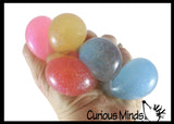 BULK - WHOLESALE - SALE - Individually Wrapped Small Amazing 1.5" Glitter Stress Ball - Ceiling Sticky Glob Balls - Squishy Gooey Shape-able Squish Sensory Squeeze Balls