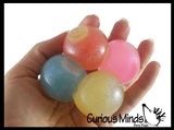 BULK - WHOLESALE - SALE - Individually Wrapped Small Amazing 1.5" Glitter Stress Ball - Ceiling Sticky Glob Balls - Squishy Gooey Shape-able Squish Sensory Squeeze Balls