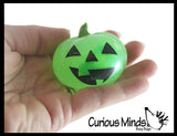 Glitter Gel Pumpkin Stress Balls - Sticky Pumpkins Squeeze Fidget - Trick or Treat - Party Favors