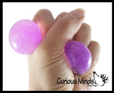 Glitter Gel Pumpkin Stress Balls - Sticky Pumpkins Squeeze Fidget - Trick or Treat - Party Favors