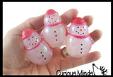 Glittery Snowman Fidget Squish Stress Ball - Winter Christmas