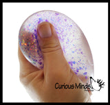 Glitter Sugar Ball - Glittery Shimmer Thick Glue/Gel Stretch Ball -Syrup Molasses   Ultra Squishy and Moldable Slow Rise Relaxing Sensory Fidget Stress Toy