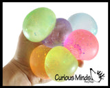 Glitter Sugar Ball - Glittery Shimmer Thick Glue/Gel Stretch Ball -Syrup Molasses   Ultra Squishy and Moldable Slow Rise Relaxing Sensory Fidget Stress Toy