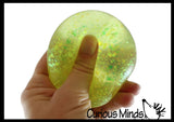 Glitter Sugar Ball - Glittery Shimmer Thick Glue/Gel Stretch Ball -Syrup Molasses   Ultra Squishy and Moldable Slow Rise Relaxing Sensory Fidget Stress Toy