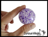 Small Amazing 1.5" Confetti Bead with Thick Gel Mold-able Stress Ball - Ceiling Sticky Glob Balls - Squishy Gooey Shape-able Squish Sensory Squeeze Balls