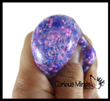 BULK/ WHOLESALE - Assorted Mini Stress Balls - 5 Different Styles  - Neon, Glitter, Metallic, Confetti, Glow in Dark 1.5"  Stress Ball - Ceiling Sticky Glob Balls - Squishy Gooey Shape-able Squish Sensory Squeeze Balls