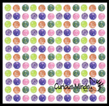 Small Amazing 1.5" Confetti Bead with Thick Gel Mold-able Stress Ball - Ceiling Sticky Glob Balls - Squishy Gooey Shape-able Squish Sensory Squeeze Balls