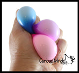 Individually Wrapped Small Neon Doh Filled 1.5" Stress Ball - Ceiling Sticky Glob Balls - Squishy Gooey Shape-able Squish Sensory Squeeze Balls