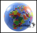 Earth Globe Soccer Ball - 8" Sports Ball - Outdoor Athletic Play