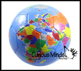 Earth Globe Soccer Ball - 8" Sports Ball - Outdoor Athletic Play
