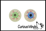 Eye Glow in The Dark Super Bouncy Balls - Spooky Eyeball Novelty Party Favor Toy Halloween, ophthalmologist, Optometry Anatomy