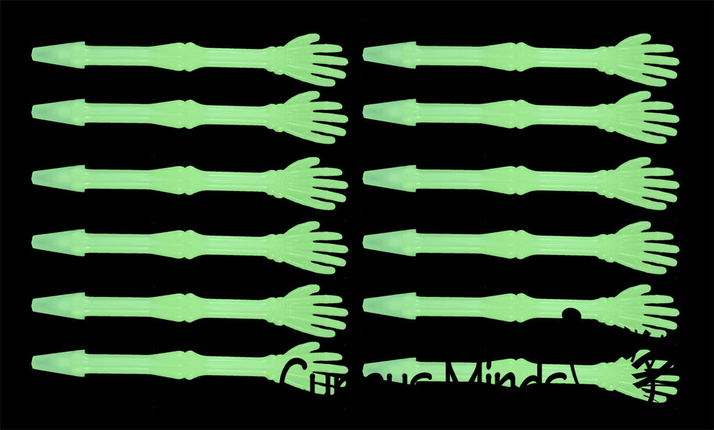 Skeleton Bones Glow in The Dark Pens - Spooky Skeleton Hand and Arm Novelty Party Favor Toy Halloween, Radiologist Anatomy
