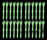 Skeleton Bones Glow in The Dark Pens - Spooky Skeleton Hand and Arm Novelty Party Favor Toy Halloween, Radiologist Anatomy