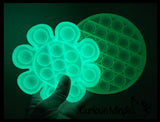 BULK - WHOLESALE - SALE - Glow in the Dark Bubble Pop Game - Light Activated Silicone Push Poke Bubble Wrap Fidget Toy - Press Bubbles to Pop the Bubbles Down Then Flip it over and Do it Again - Bubble Popper Sensory Stress Toy