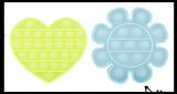 BULK - WHOLESALE - SALE - Glow in the Dark Bubble Pop Game - Light Activated Silicone Push Poke Bubble Wrap Fidget Toy - Press Bubbles to Pop the Bubbles Down Then Flip it over and Do it Again - Bubble Popper Sensory Stress Toy