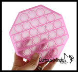 BULK - WHOLESALE - SALE - Glow in the Dark Bubble Pop Game - Light Activated Silicone Push Poke Bubble Wrap Fidget Toy - Press Bubbles to Pop the Bubbles Down Then Flip it over and Do it Again - Bubble Popper Sensory Stress Toy