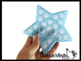 BULK - WHOLESALE - SALE - Glow in the Dark Bubble Pop Game - Light Activated Silicone Push Poke Bubble Wrap Fidget Toy - Press Bubbles to Pop the Bubbles Down Then Flip it over and Do it Again - Bubble Popper Sensory Stress Toy