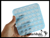 BULK - WHOLESALE - SALE - Glow in the Dark Bubble Pop Game - Light Activated Silicone Push Poke Bubble Wrap Fidget Toy - Press Bubbles to Pop the Bubbles Down Then Flip it over and Do it Again - Bubble Popper Sensory Stress Toy