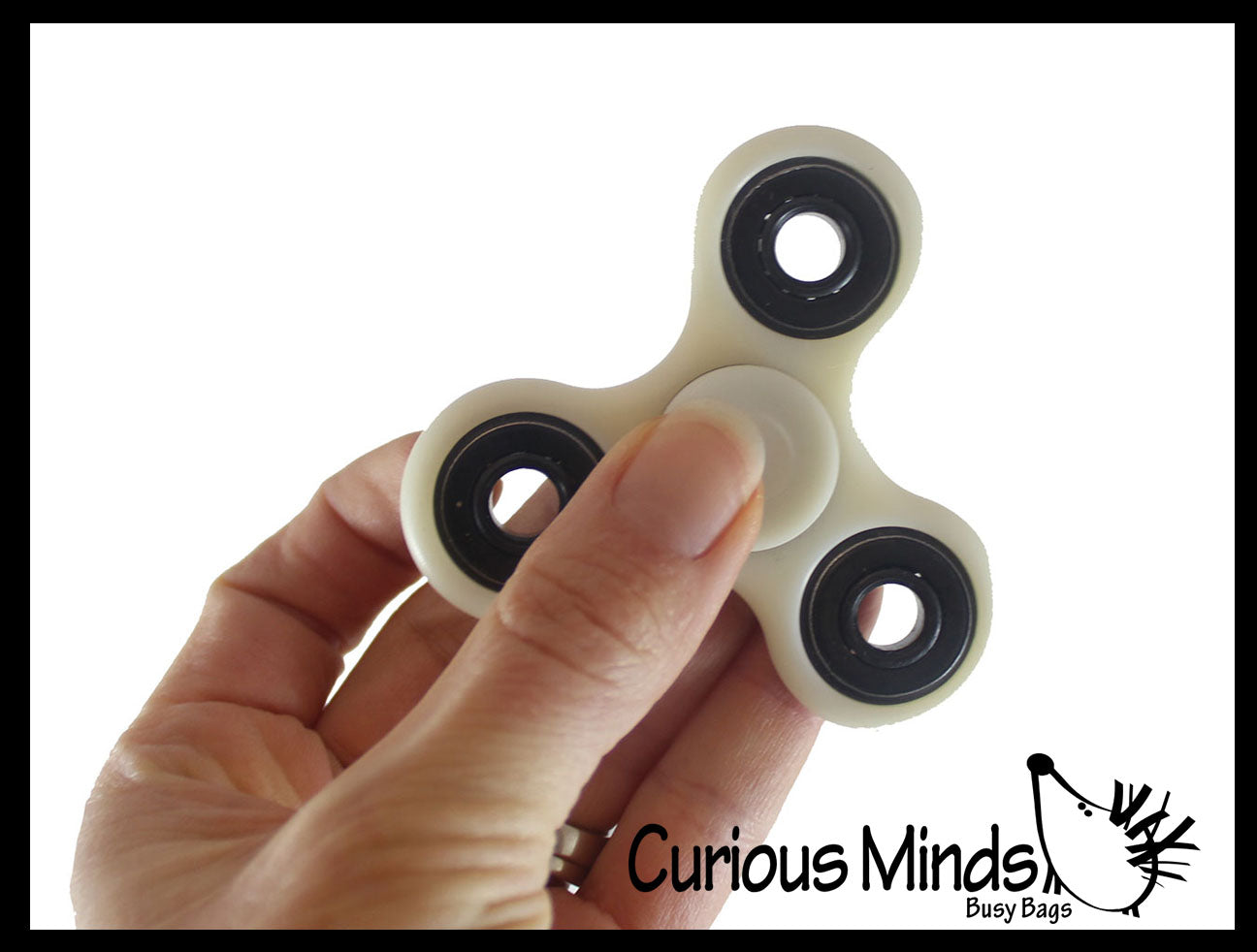 Curious Minds Busy Bags Glow in The Dark Fidget Spinner Toy Spinning Hand Fidget Anxiety Adhd 12 Glow Spinners 1 Dozen