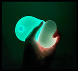 LAST CHANCE - LIMITED STOCK - Boxed 2.5" Glow in the Dark Doh Filled Stress Ball - Glob Balls - Squishy Gooey Shape-able Squish Sensory Squeeze Balls